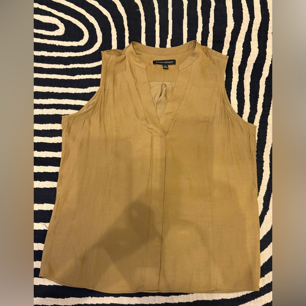 Banana Republic Women's Beige V-Neck Blouse